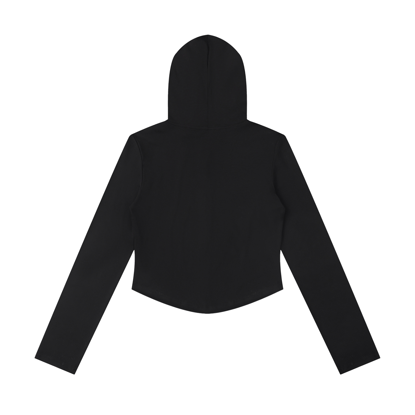 Women's Slim Cropped Full Zip Hoodie Red Logo Set1