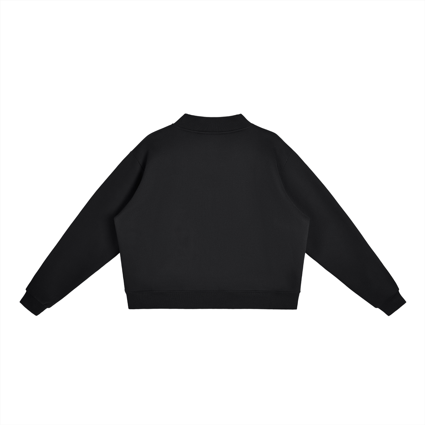 Womens Fleece Mock-Neck Crew Sweatshirt