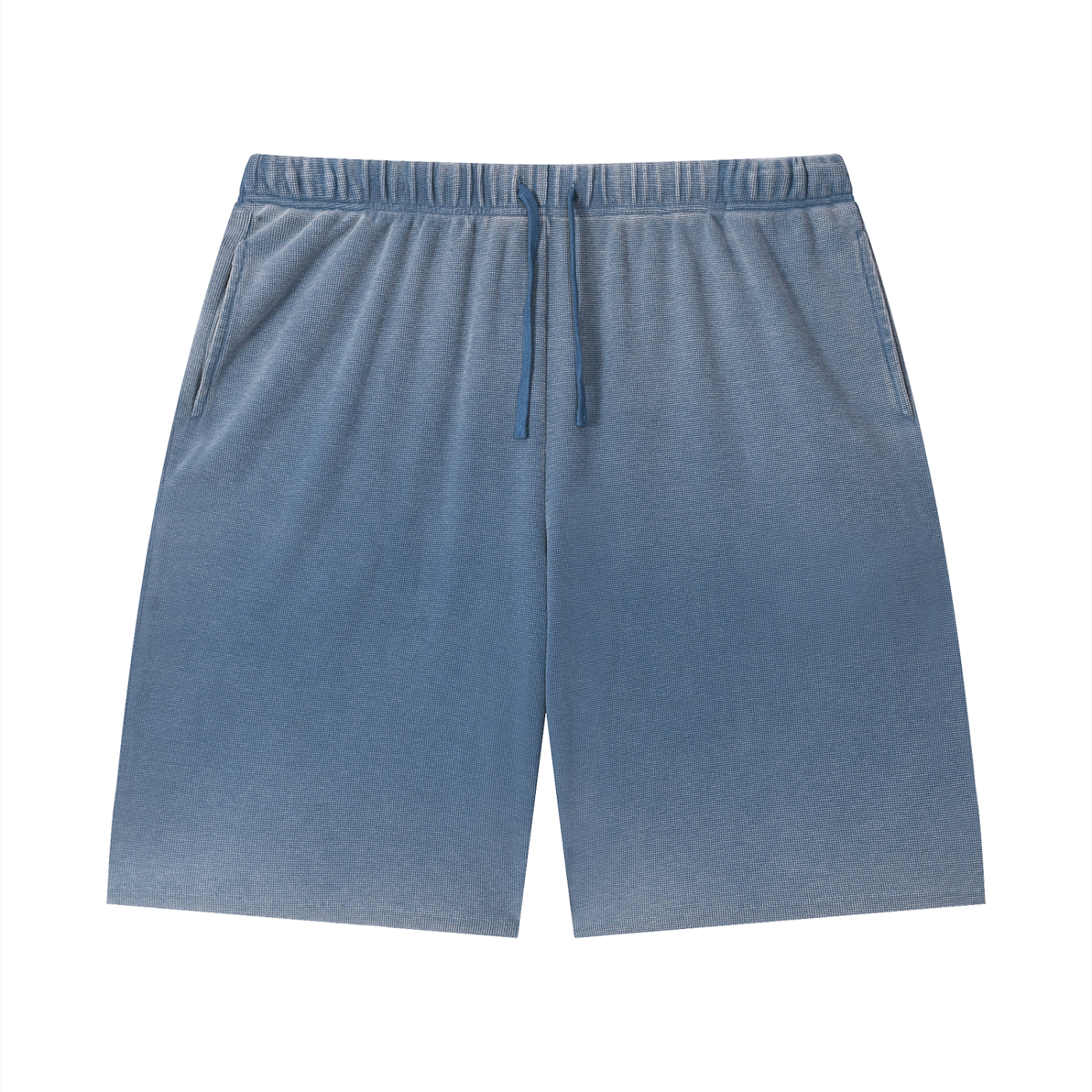 Vintage Wash Sunfade Waffle Raw Hem Shorts Set 12