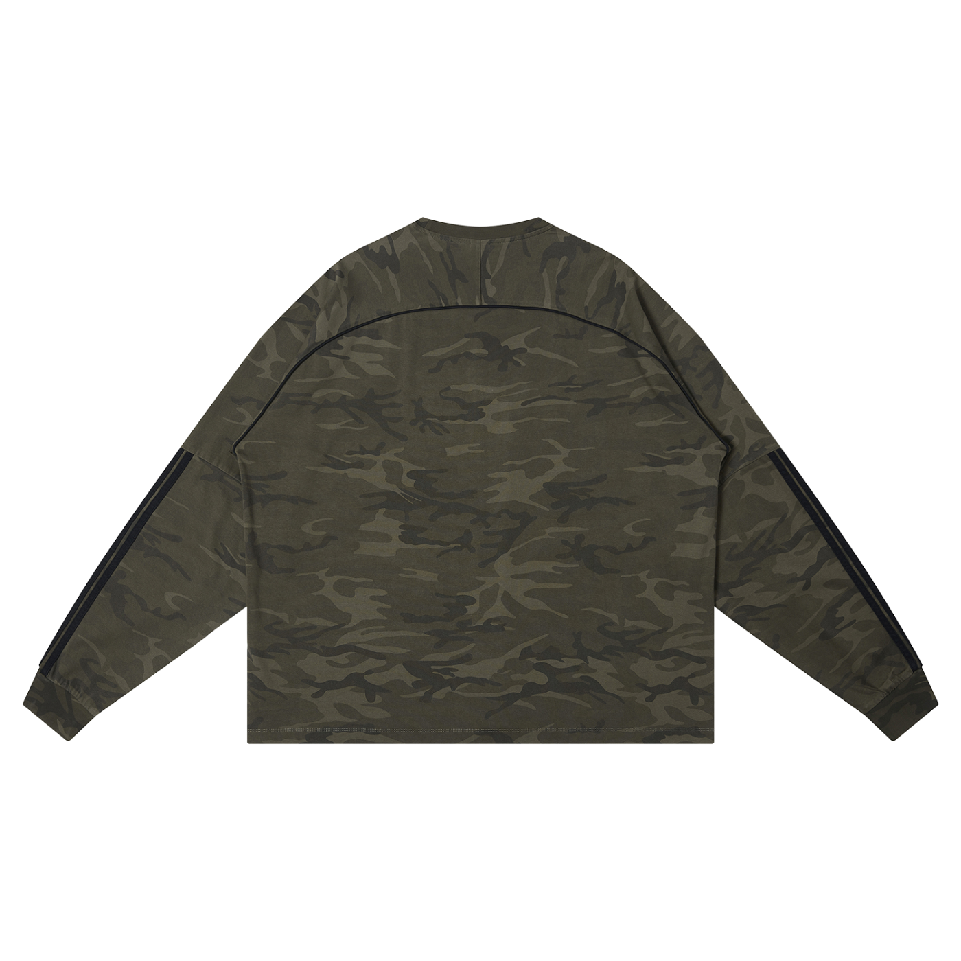 Unisex Camo Loose Long Sleeve Black w/Yellow T-Shirt Set3