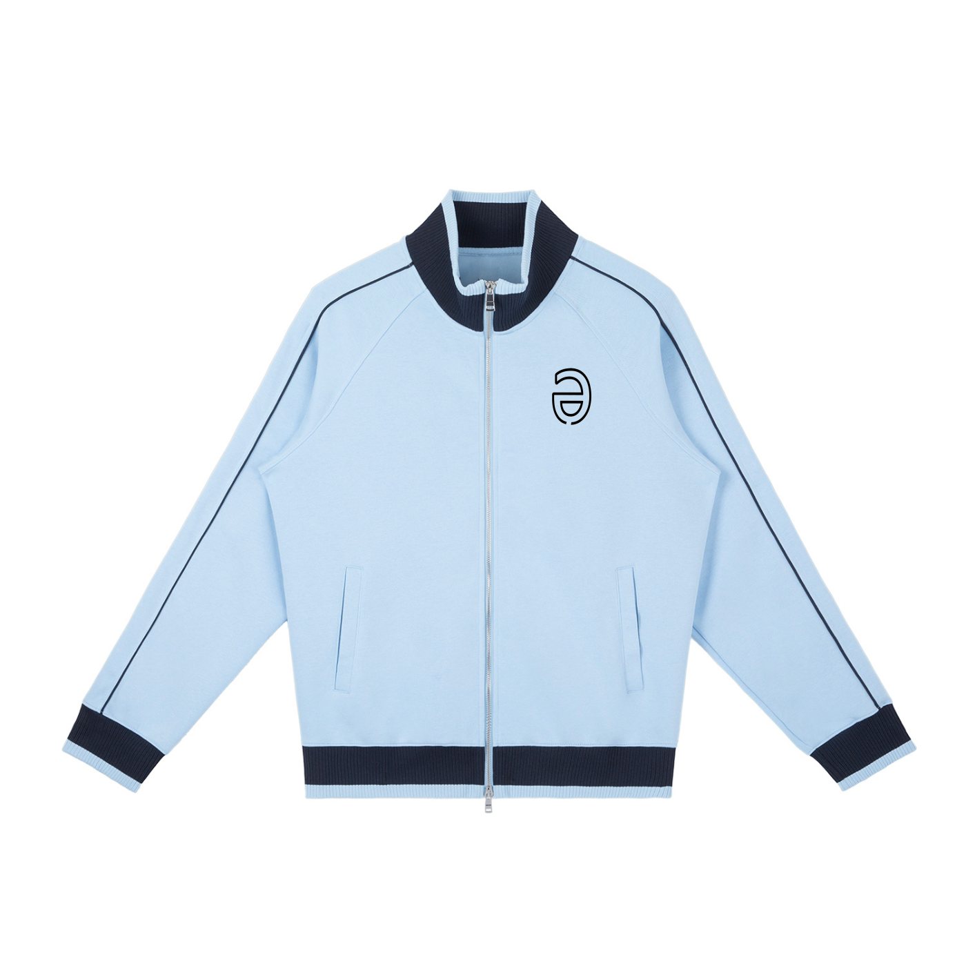 TUD Color Block Raglan Sleeve Zip Track Jacket