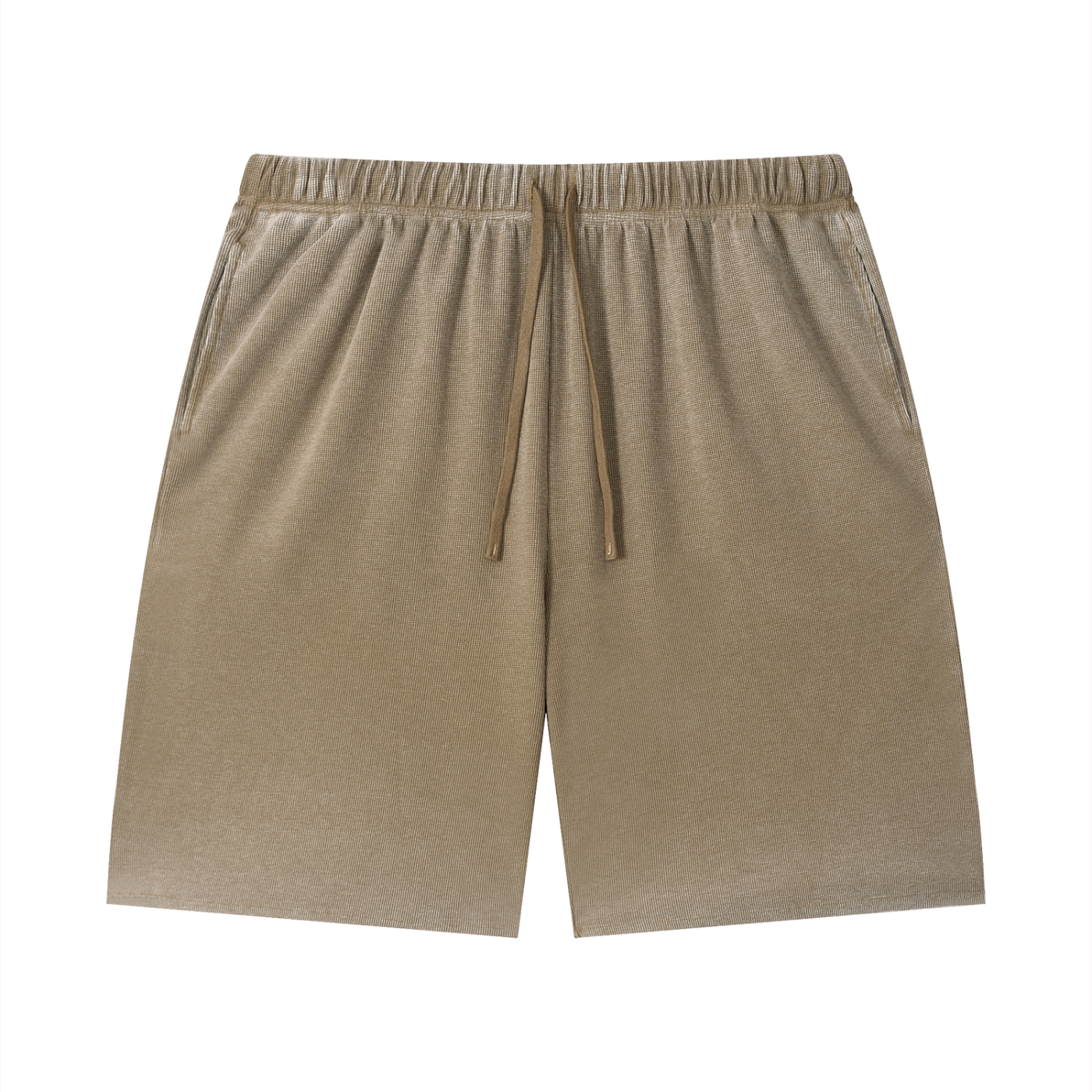Vintage Wash Sunfade Waffle Raw Hem Shorts Set 12