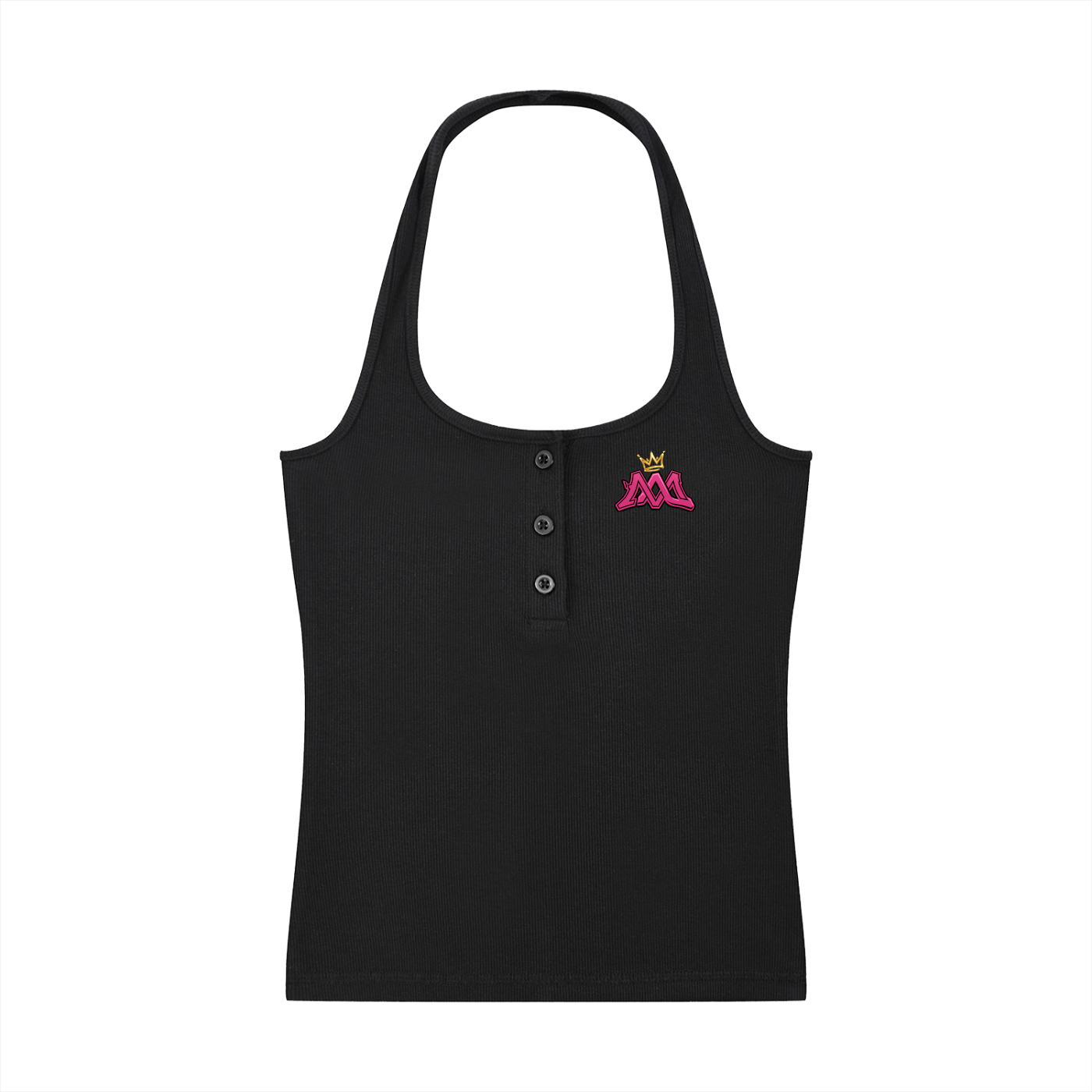 Mary Mack Women's Ribbed Henley Tank Top
