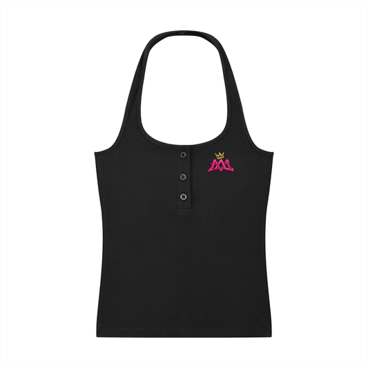 Mary Mack Women's Ribbed Henley Tank Top