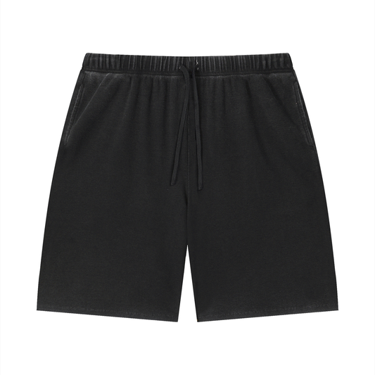 Vintage Wash Sunfade Waffle Raw Hem Shorts Set 12