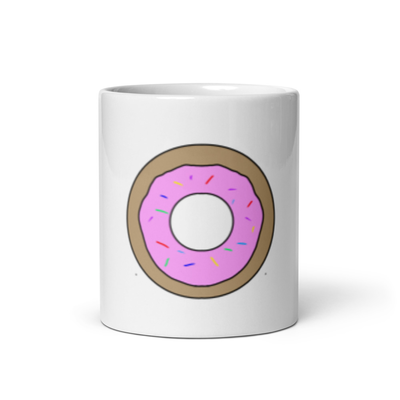 Ecclesia White Glossy Doughnut Mug
