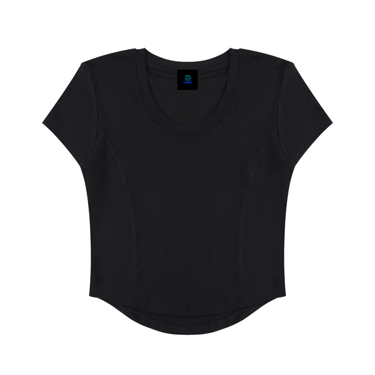 Women's  Paneled Crop T-Shirt