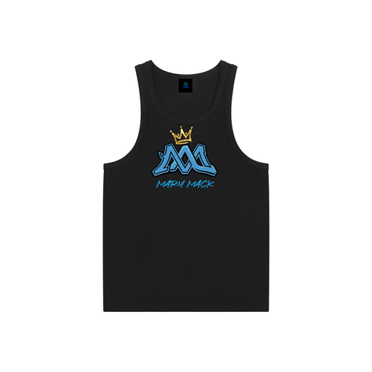 Mary Mack Double.M Blue Essential Pro Tank Top