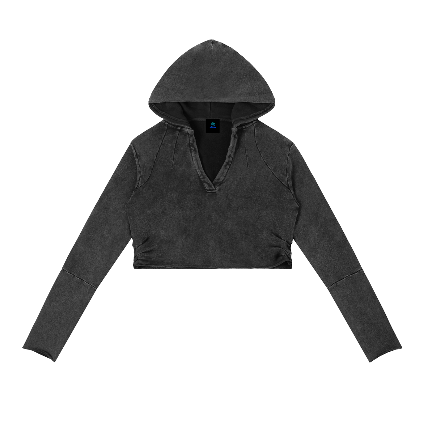 Vintage Washed Raw Edge Hoodie
