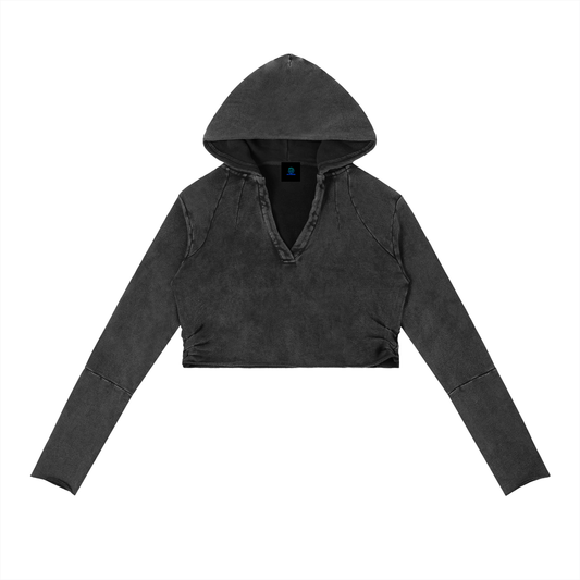 Vintage Washed Raw Edge Hoodie