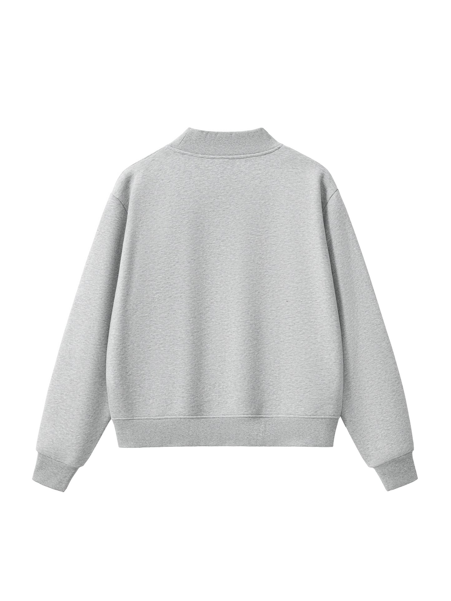 Womens Fleece Mock-Neck Crew Sweatshirt