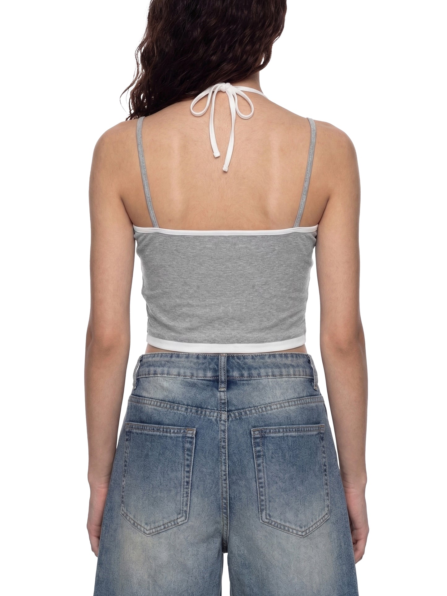 Ecclesia704® Contrast Binding Halter Tank Top