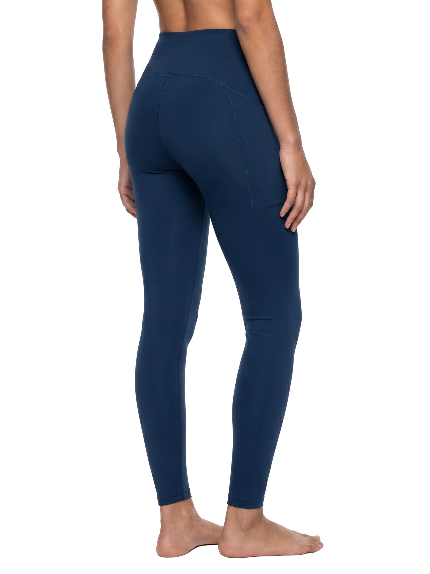 Women's High-Rise Ankle-Length Leggings Blk w/Pink Logo
