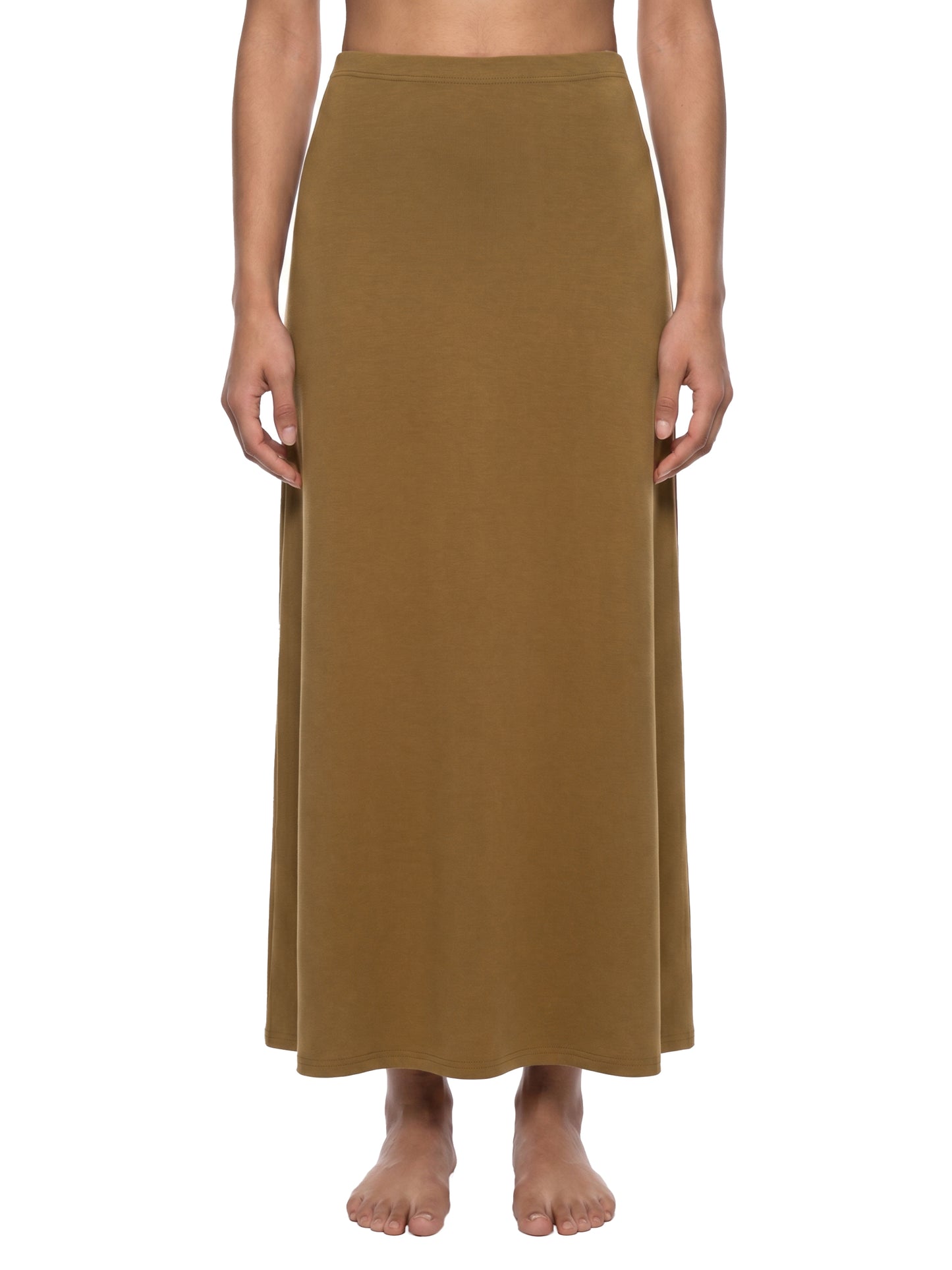 Women's Solid Color Knit Maxi Skirt