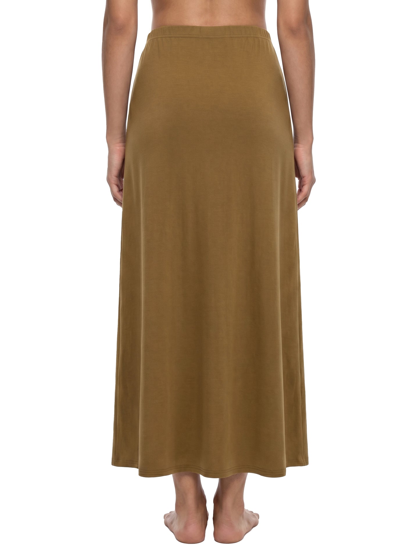 Women's Solid Color Knit Maxi Skirt