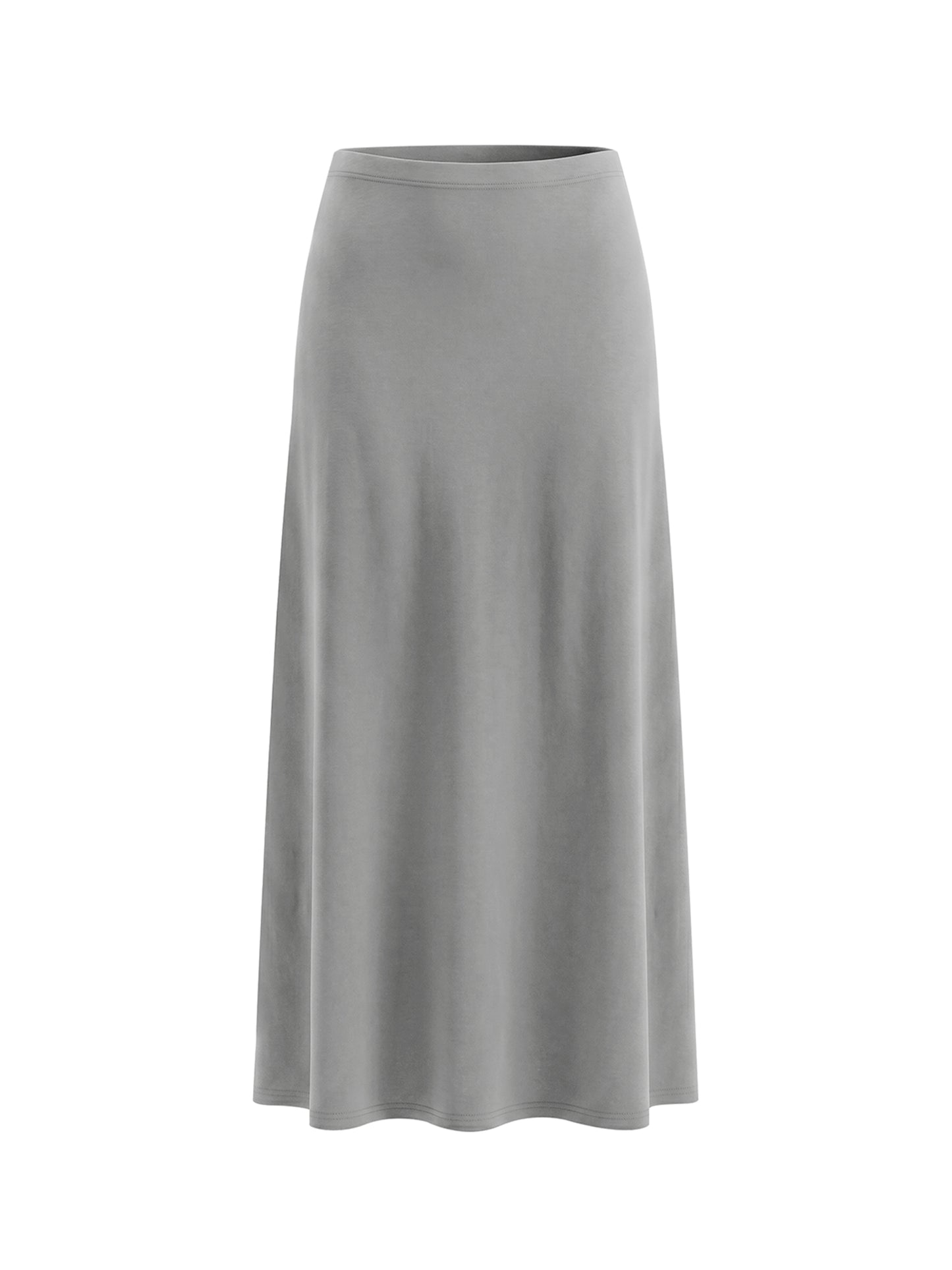 Women's Solid Color Knit Maxi Skirt