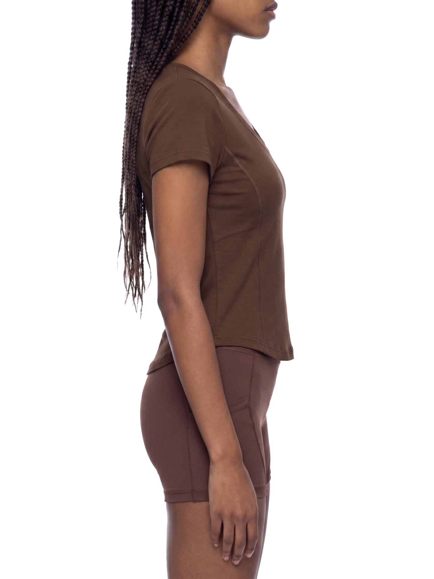 Women's  Paneled Crop T-Shirt