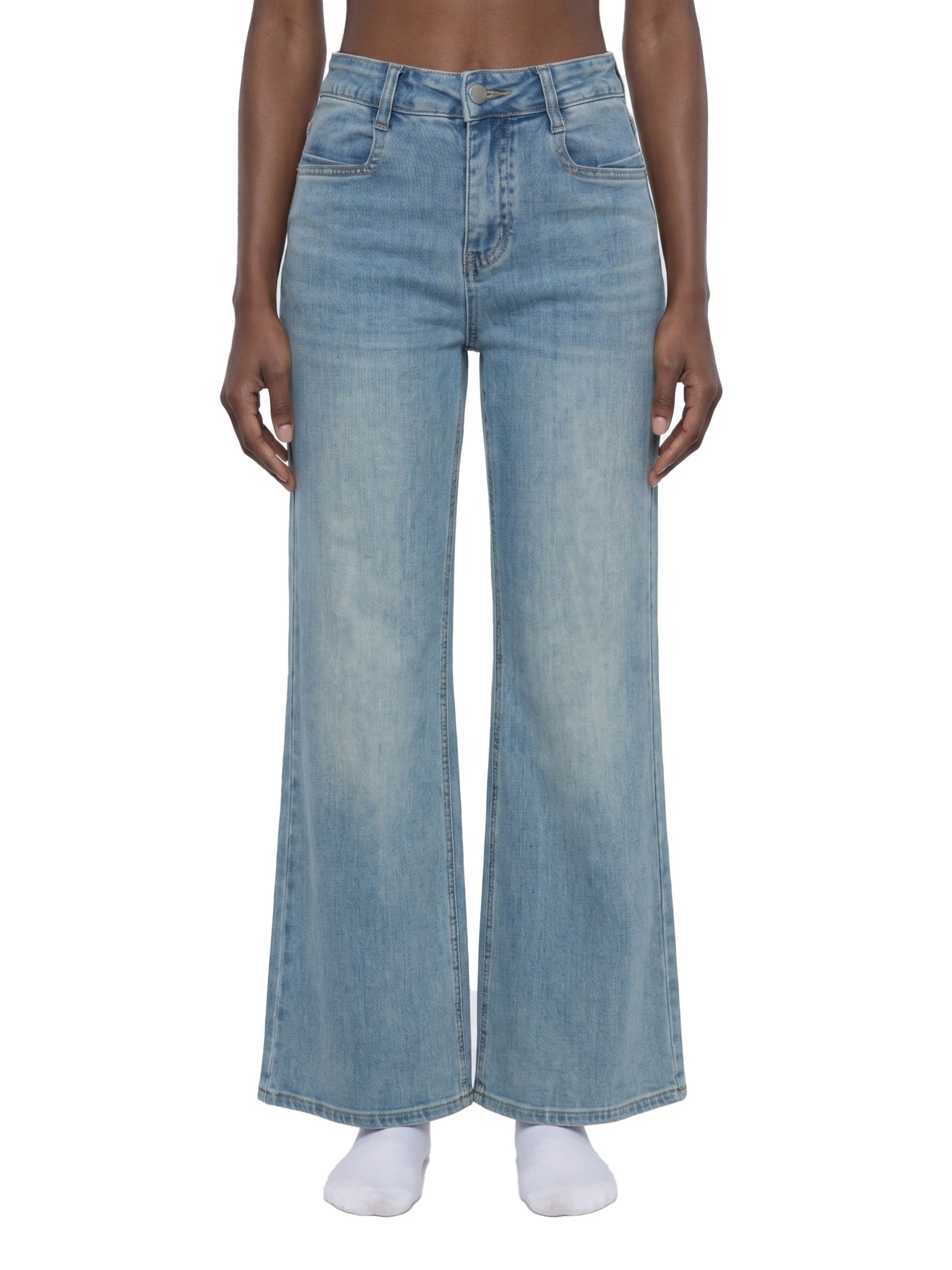 Women's.Vintage Wash Flared Leg Jeans